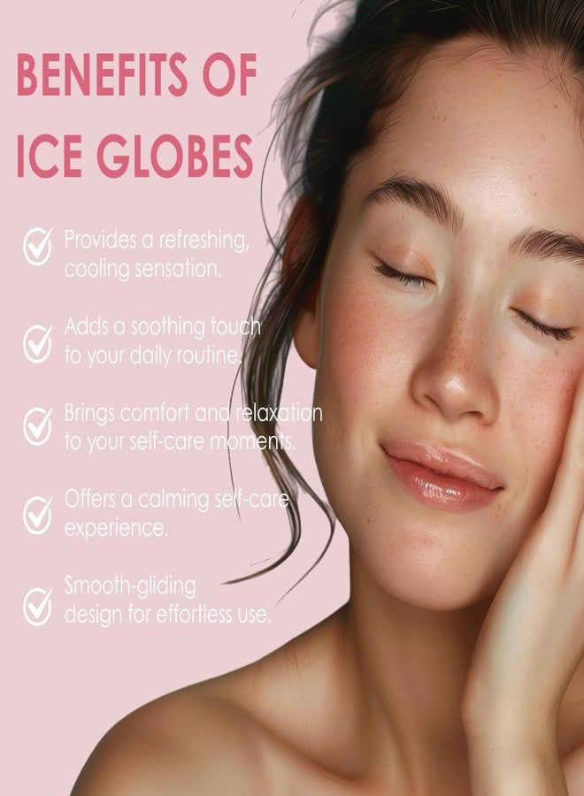 Lazzybeauty Ice Globes Facial Cooling Tools, Cryo Beauty Balls with Anti-Slip Handle for Face, Eyes & Neck, Soothing Cold Massage Tool for Relaxing & Refreshing Skincare Routine, Glitter Pink - Image 4